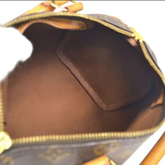 Authentic LOUIS VUITTON SPEEDY 25 HAND BAG PURSE MONOGRAM CANVAS - Picture 12 of 14